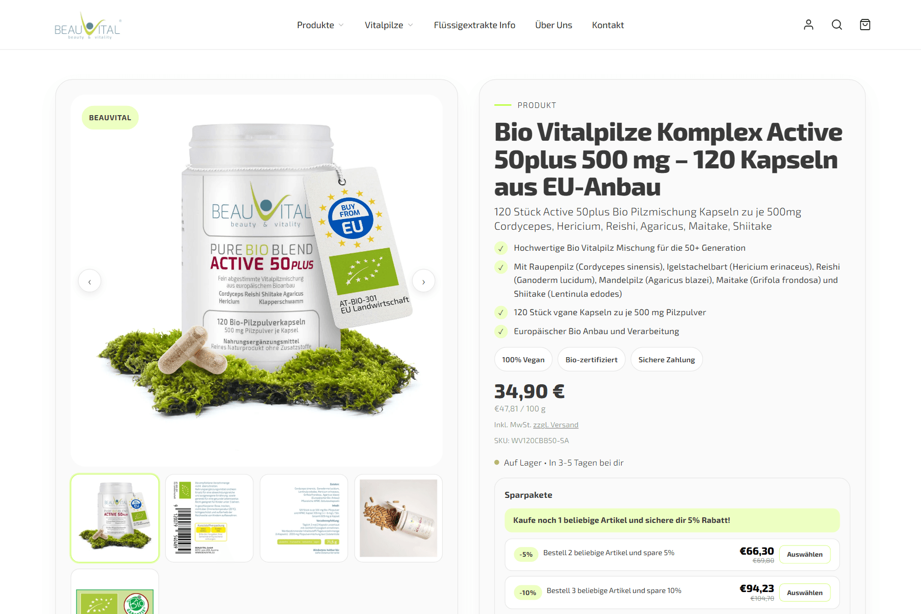 BeauVital Produktseite