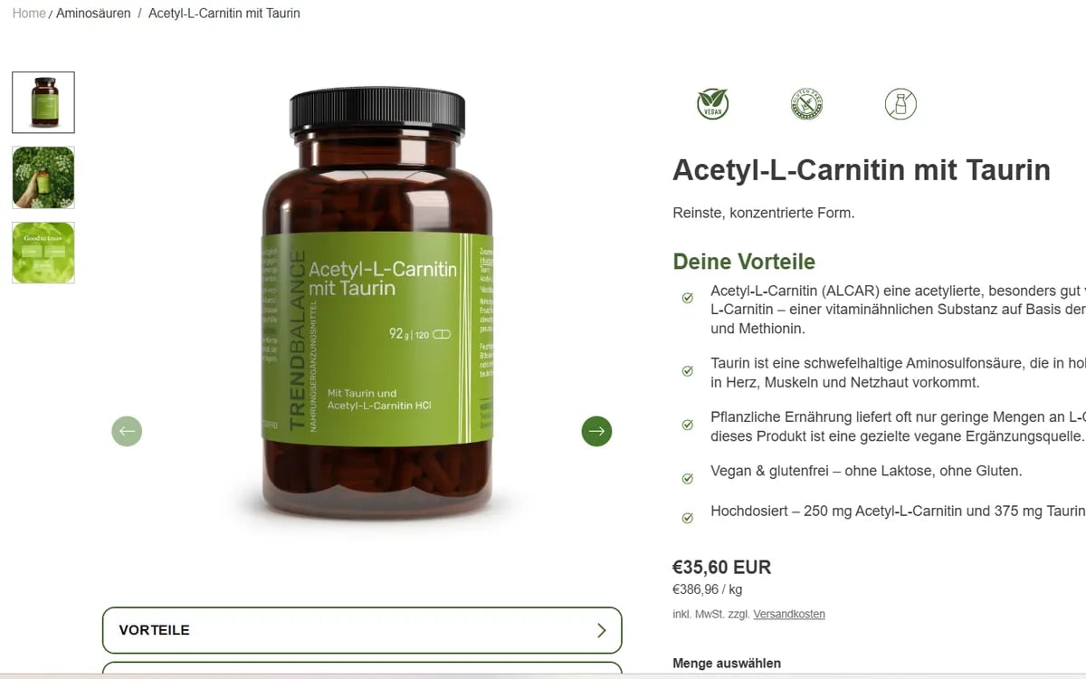 Trendbalance Produktseite